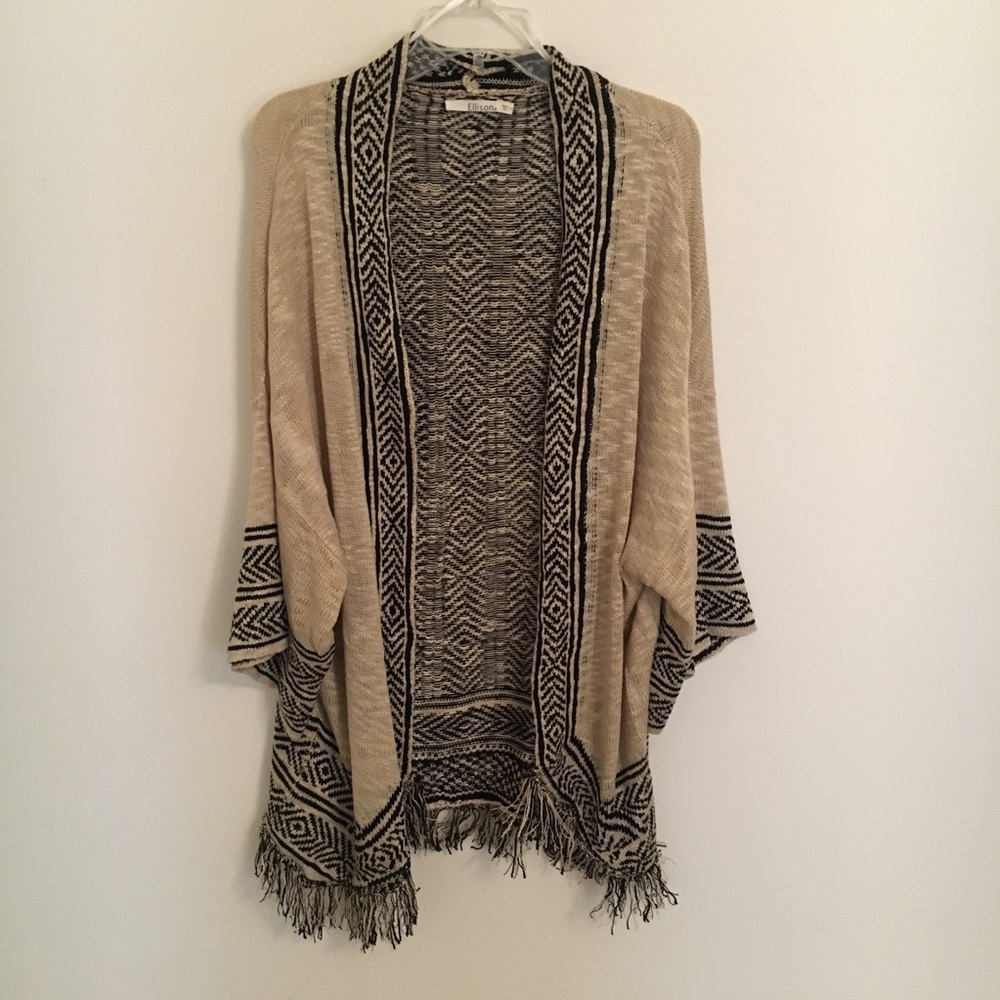 Ellison Cream and Black Sweater